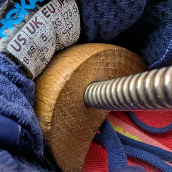 Womens Hoka One One Clifton 9 Running Shoes Sz 6.5 Used Blue Pink White - Picture 8 of 10